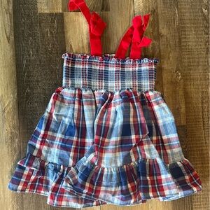 Girls red white and blue dress